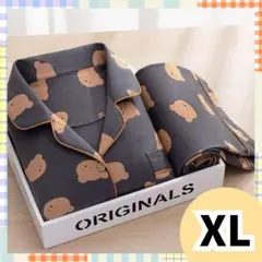 【新品未使用】パジャマ クマ柄 XL 部屋着 ネイビー ルームウェア かわいい