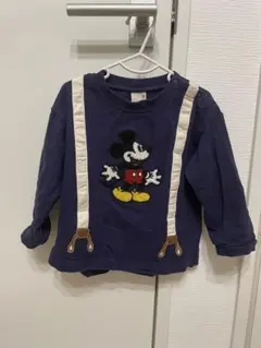 【ワンコイン】petit main ミッキーマウス トレーナー 90サイズ