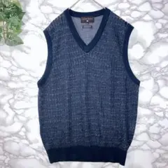 CAFE SOHO Vネック ベスト LL ネイビー