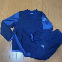 adidas ピステ・ウィンドブレーカ 青/紺 上下130