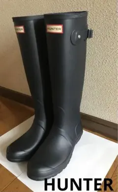 HUNTER ブラック 長靴 バックル付き