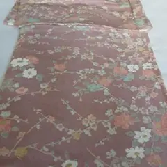 着物 小紋 花柄 ピンク系