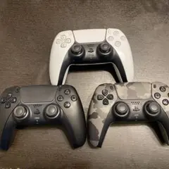 PS5 コントローラー 3点セット ホワイト ブラック 迷彩　ジャンク