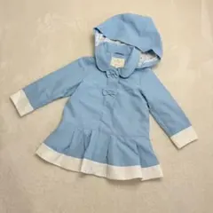 katespade ケイトスペード キッズ コート 100 水色 リボン フード