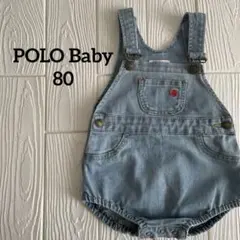 POLO Baby ポロベビー ブルー デニム だるま ロンパース80のサムネイル