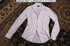 ジョルジオ アルマーニ ナポレオン風 メタル釦ダブルレイヤード シャツブルゾンのサムネイル