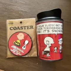 スヌーピー フタ付きタンブラー コースター付き