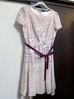 レッセパッセ新品パネルフラワーワンピース