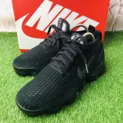 【着用1回】NIKE エアヴェイパーマックス フライニット 3 黒 厚底 25