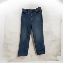 UNIQLO ワイドフィット ストレートデニム 27