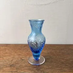 Erbe Crystal エルベクリスタル 切子 フラワーベース 色被せ 花瓶