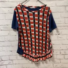 【TSUMORI CHISATO／切替デザイン 半袖カットソー 日本製】のサムネイル