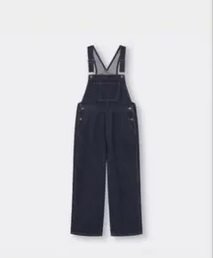 GU デニムサロペットストレートパンツ