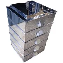 SilverArrow シルバーアロー ステンレス角蒸し器 3段 業務用 せいろ 超美品 45センチ 角型 蒸し器 3段 シルバーアロー - メルカリ