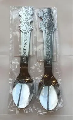 ディズニー ダイカットオールステンレススプーンS 2本セット　ミッキー&ミニー