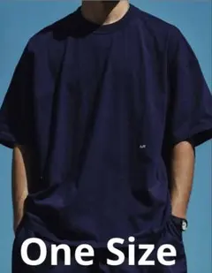 ファミマ ビッグTシャツ　ネイビー　ワンサイズ　長谷川昭雄　AH