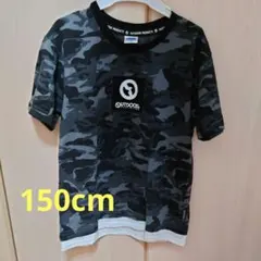 子供用　Tシャツ　男の子　アウトドア　OUTDOOR　迷彩　ブラック　150cm