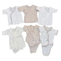 ベビー肌着 まとめ売り　短肌着　ロンパース　6点セット 綿　新生児