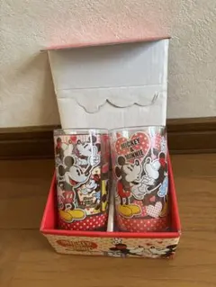 【未使用】ミッキー＆ミニー グラスカップ セット