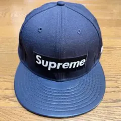 Supreme ボックスロゴ MMXⅢ刺繍 New Era キャップ 7 5/8