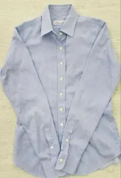 Maker's Shirt 鎌倉 長袖 青と白ストライプシャツ
