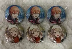 プロセカ グリッター缶バッジ グリ缶 49B東雲彰人 小豆沢こはね 6点セット
