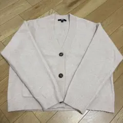 UNIQLO スフレヤーン ショートカーディガン ピンク Lサイズ