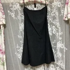 LAURA ASHLEY ダークグレー フレアスカート サイズ9