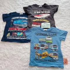 バースデイ プラレール 電車デザイン Tシャツ 3枚セット 100cm