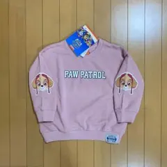 パウパトロール　パウパト　スカイ　ワッペン　トレーナー　ピンク　120