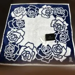 【新品未使用】LANVIN バラ刺繍タオルハンカチのサムネイル