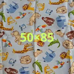 動物　綿プリント生地　50×85 薄手の布　入園準備　はぎれ　アニマル柄