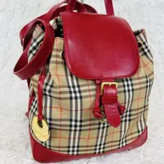 ✨美品✨ バーバリー リュック 巾着 フラップ ノバチェック シャドーホース