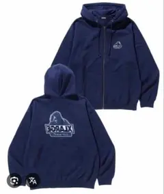 値下げ‼️XLARGE ネイビー ジップパーカー
