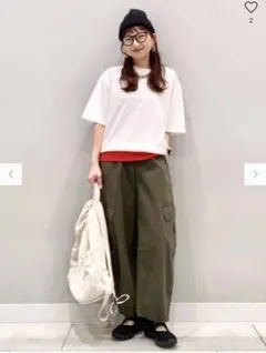 gu ドライワイドT(5分袖) ホワイト M