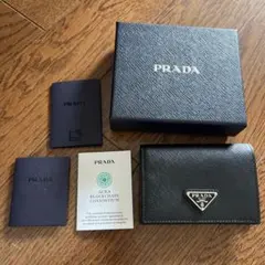 PRADA プラダ サフィアーノ 二つ折り財布 1MV021 ブラック
