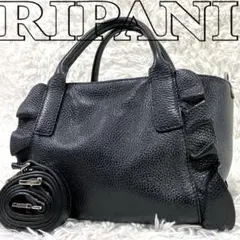 RIPANI　リパーニ　レザーフリルバッグ　メディニラ 2way 黒のサムネイル