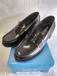 【未使用】HARUTAローファー 　　4603 クロ　25cm