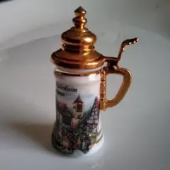 ドイツ ロイター・ポーセリン社製　蓋付きビールジョッキ！ミニチュア！未使用品！