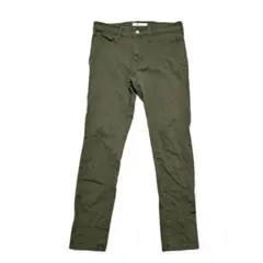 アズール マウジー　ストレッチツイルスキニーパンツ（L）カーキグリーン
