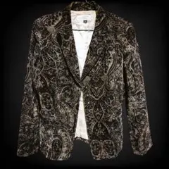 ペイズリー柄 テーラードジャケット