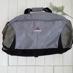 adidas アディダス ドラムバッグ ボストンバッグ グレー ブラック 大容量