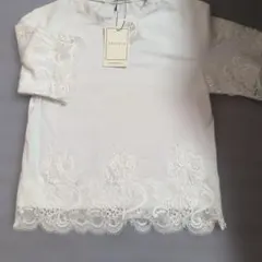 BONHEUR レース付き 半袖Tシャツ Mサイズのサムネイル