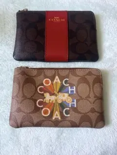 COACH シグネチャー リストレット ポーチ【2個セット】