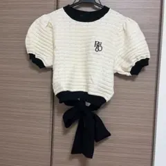 バックリボン ニット