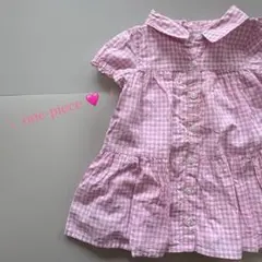 【GAP】ベビーワンピース　ギンガムチェック　ピンク　▼70cm