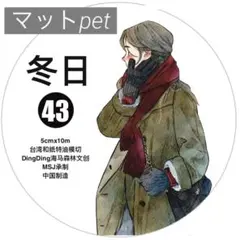 【dd43m】DingDing / 冬日 雾面pet 1ループ 333cm