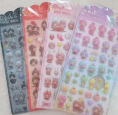 立体ぷくぷくシール 4シートセット モンチッチ