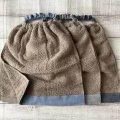 おりこうタオル おりこうエプロン グレー 二重 3枚セット