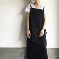 baserange DUNES OVERALLS サロペット ワンピース 黒のサムネイル